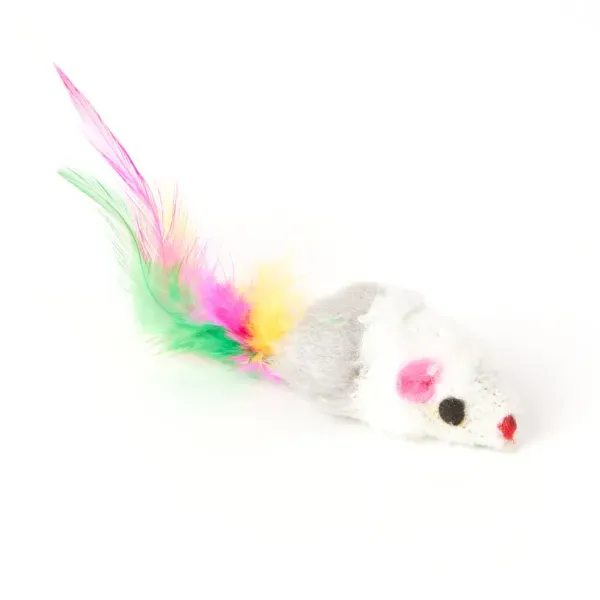 Brinquedo Ratinho de Pelúcia e Penas Flicks Único